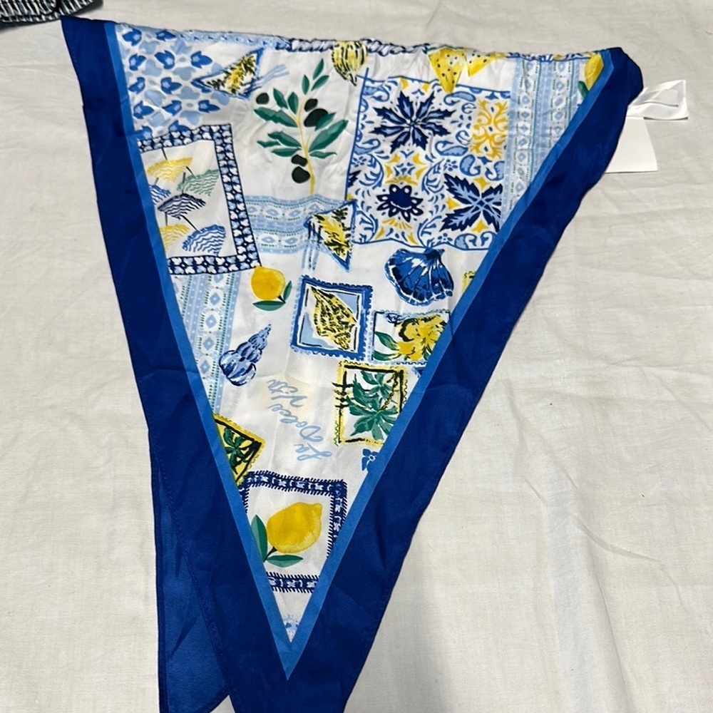 J. Crew Blue and Yellow Furniture Cover - Picture 3 of 4